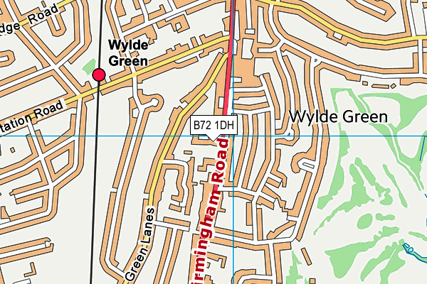 B72 1DH map - OS VectorMap District (Ordnance Survey)