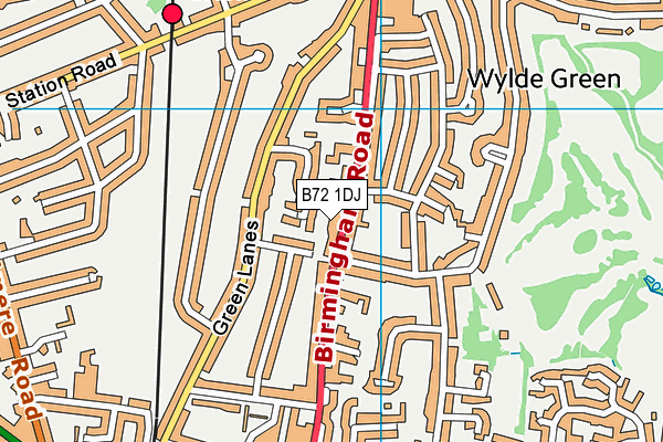 B72 1DJ map - OS VectorMap District (Ordnance Survey)