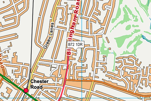 B72 1DR map - OS VectorMap District (Ordnance Survey)