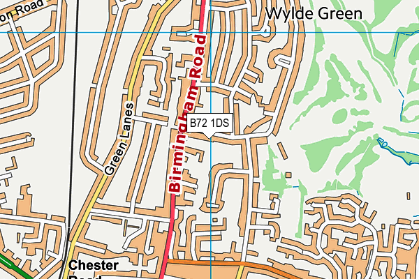 B72 1DS map - OS VectorMap District (Ordnance Survey)