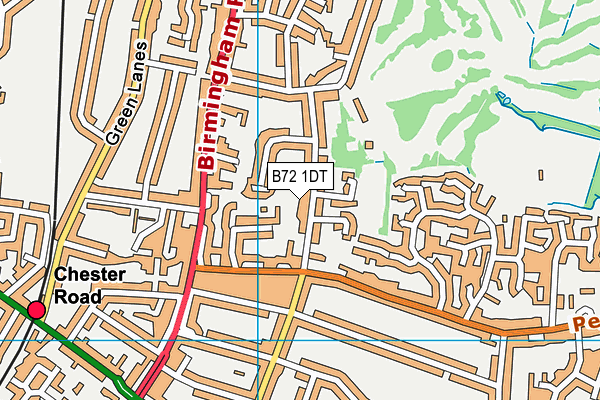 B72 1DT map - OS VectorMap District (Ordnance Survey)