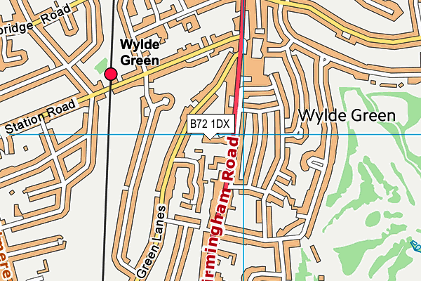 B72 1DX map - OS VectorMap District (Ordnance Survey)