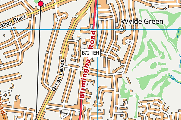 B72 1EH map - OS VectorMap District (Ordnance Survey)