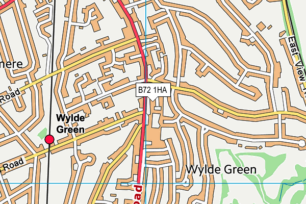 B72 1HA map - OS VectorMap District (Ordnance Survey)