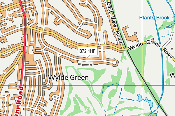 B72 1HF map - OS VectorMap District (Ordnance Survey)