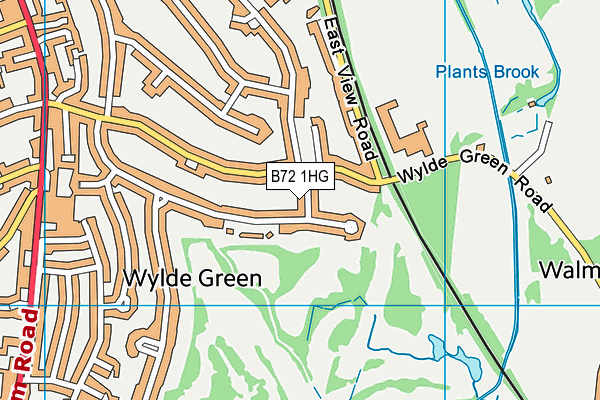 B72 1HG map - OS VectorMap District (Ordnance Survey)
