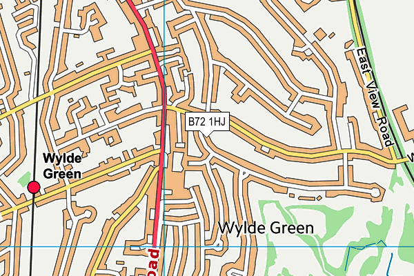 B72 1HJ map - OS VectorMap District (Ordnance Survey)