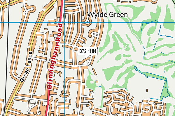 B72 1HN map - OS VectorMap District (Ordnance Survey)