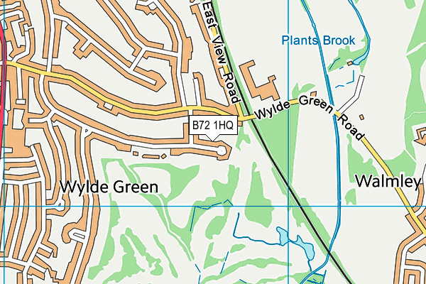 B72 1HQ map - OS VectorMap District (Ordnance Survey)