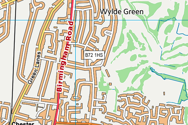 B72 1HS map - OS VectorMap District (Ordnance Survey)