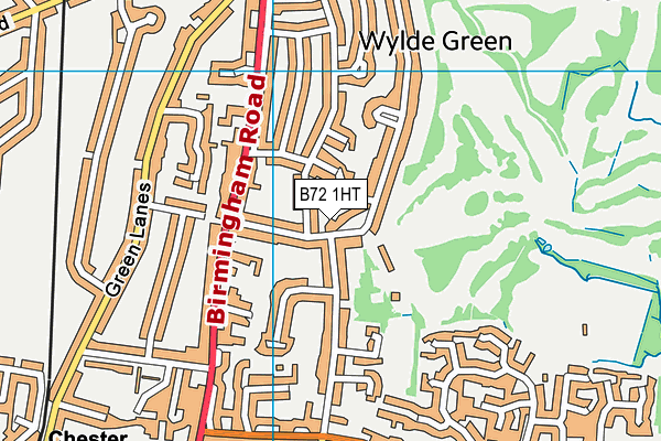 B72 1HT map - OS VectorMap District (Ordnance Survey)
