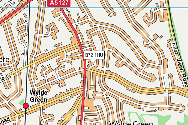 B72 1HU map - OS VectorMap District (Ordnance Survey)