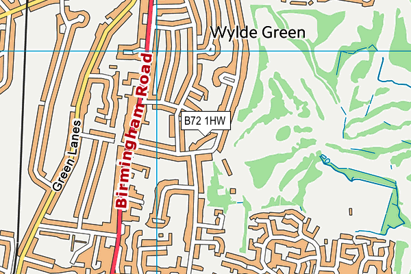 B72 1HW map - OS VectorMap District (Ordnance Survey)