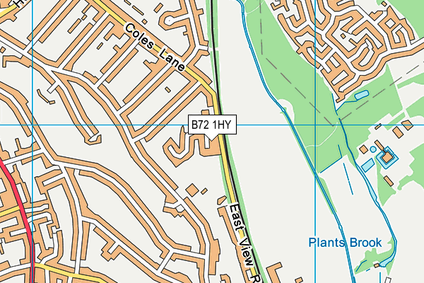 B72 1HY map - OS VectorMap District (Ordnance Survey)