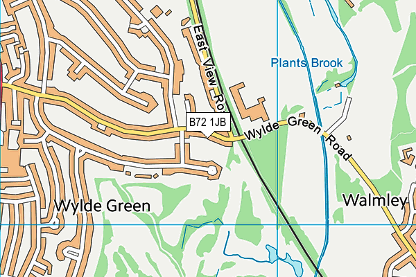 B72 1JB map - OS VectorMap District (Ordnance Survey)