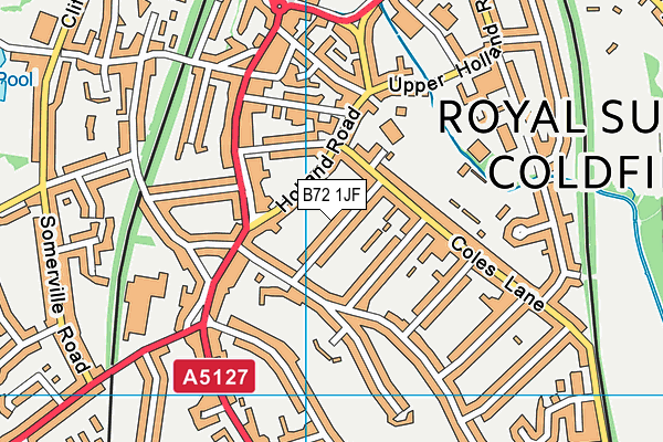 B72 1JF map - OS VectorMap District (Ordnance Survey)