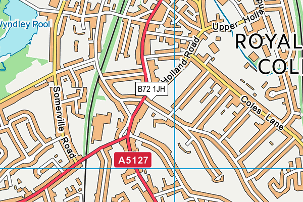 B72 1JH map - OS VectorMap District (Ordnance Survey)