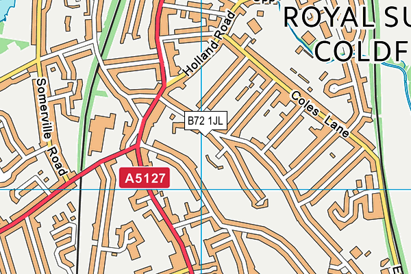 B72 1JL map - OS VectorMap District (Ordnance Survey)