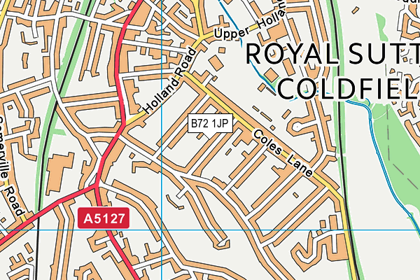 B72 1JP map - OS VectorMap District (Ordnance Survey)