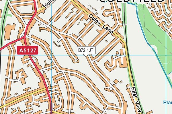 B72 1JT map - OS VectorMap District (Ordnance Survey)