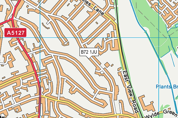 Maney Hill Primary School map (B72 1JU) - OS VectorMap District (Ordnance Survey)