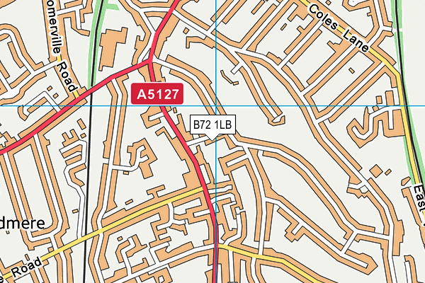 B72 1LB map - OS VectorMap District (Ordnance Survey)