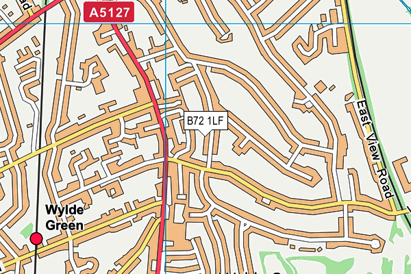 B72 1LF map - OS VectorMap District (Ordnance Survey)