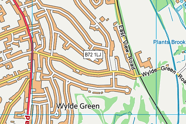 B72 1LJ map - OS VectorMap District (Ordnance Survey)