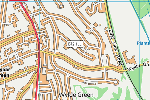 B72 1LL map - OS VectorMap District (Ordnance Survey)