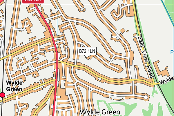 B72 1LN map - OS VectorMap District (Ordnance Survey)