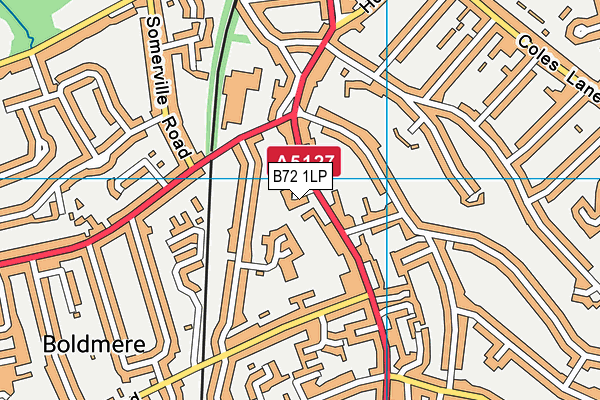 B72 1LP map - OS VectorMap District (Ordnance Survey)