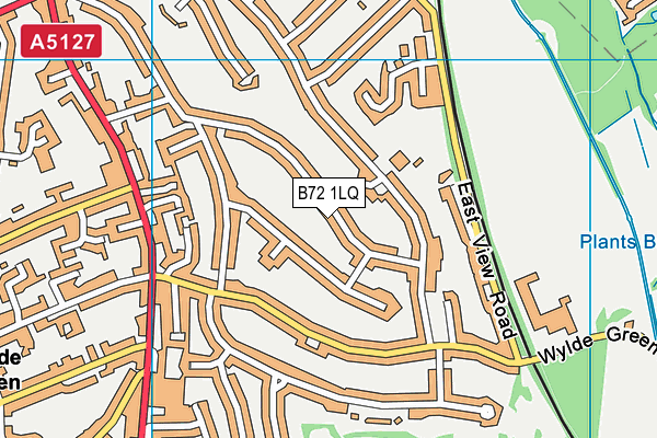 B72 1LQ map - OS VectorMap District (Ordnance Survey)