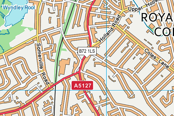 B72 1LS map - OS VectorMap District (Ordnance Survey)