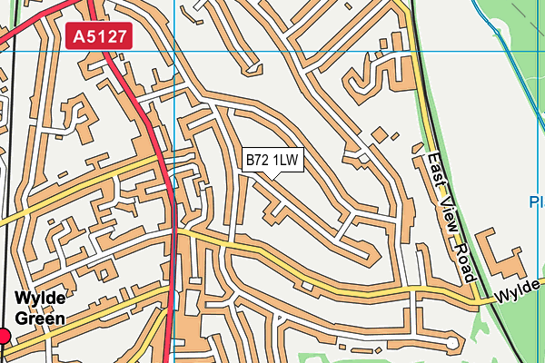 B72 1LW map - OS VectorMap District (Ordnance Survey)