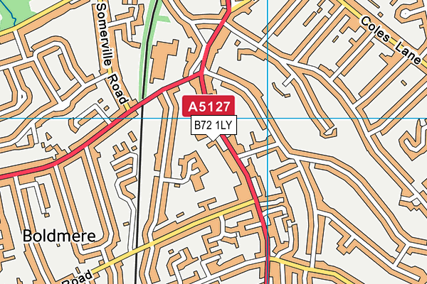 B72 1LY map - OS VectorMap District (Ordnance Survey)