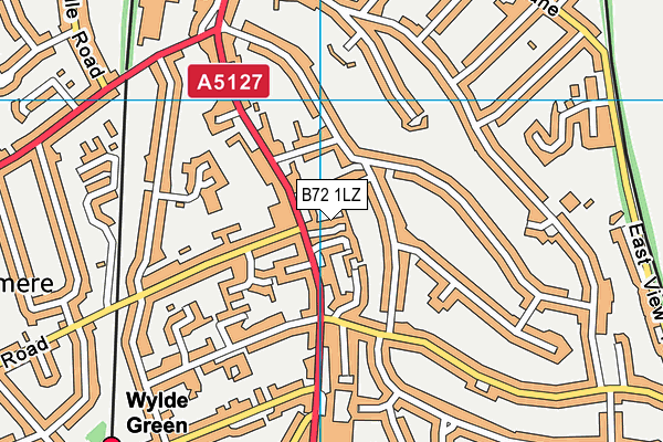 B72 1LZ map - OS VectorMap District (Ordnance Survey)