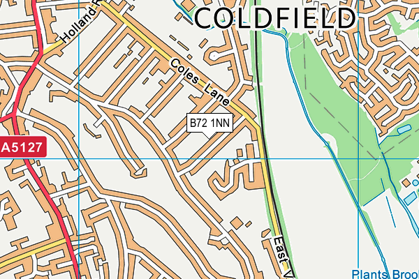 B72 1NN map - OS VectorMap District (Ordnance Survey)