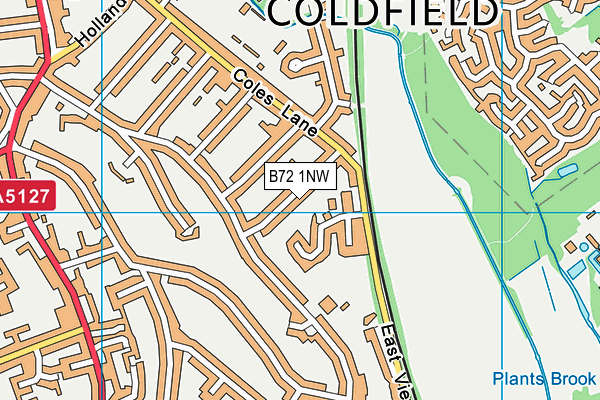 B72 1NW map - OS VectorMap District (Ordnance Survey)