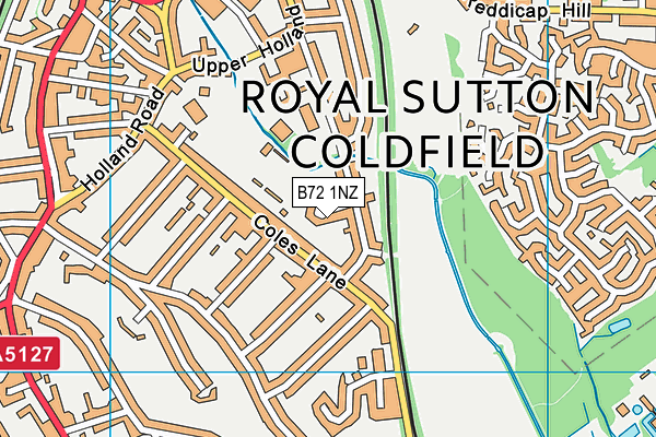 B72 1NZ map - OS VectorMap District (Ordnance Survey)