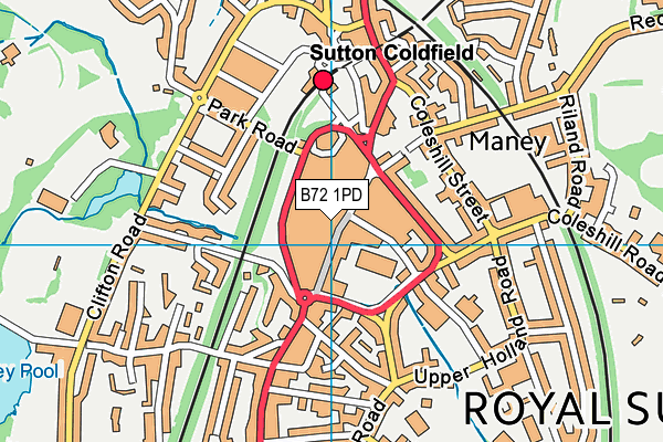 B72 1PD map - OS VectorMap District (Ordnance Survey)