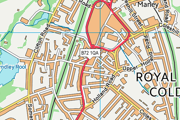 B72 1QA map - OS VectorMap District (Ordnance Survey)