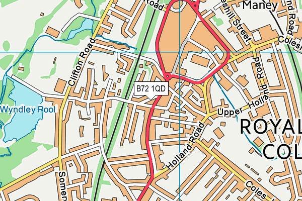 B72 1QD map - OS VectorMap District (Ordnance Survey)