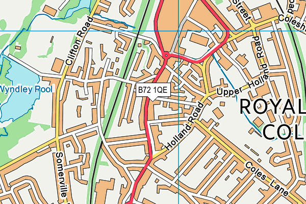 B72 1QE map - OS VectorMap District (Ordnance Survey)