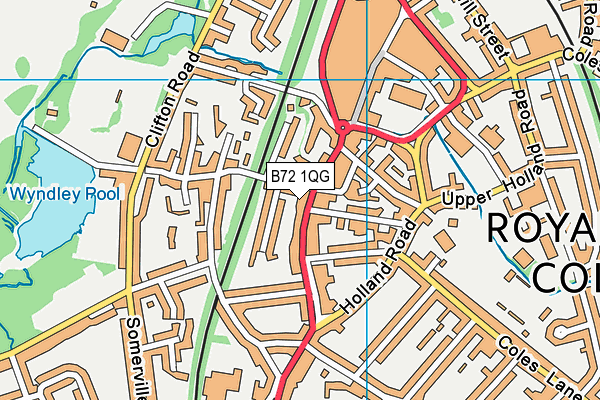 B72 1QG map - OS VectorMap District (Ordnance Survey)
