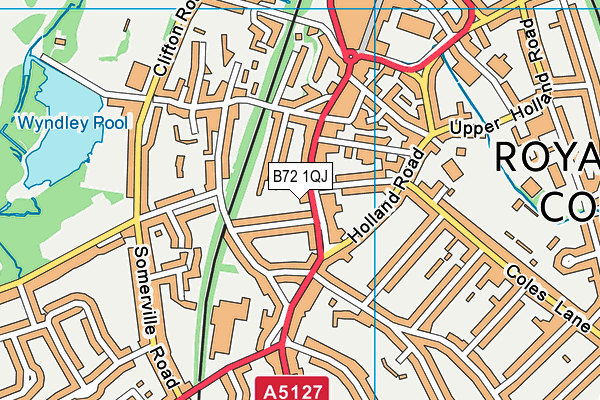 B72 1QJ map - OS VectorMap District (Ordnance Survey)