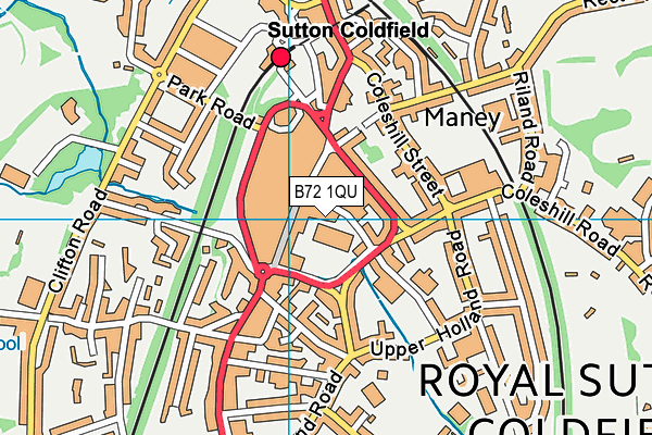 B72 1QU map - OS VectorMap District (Ordnance Survey)