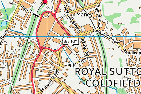 B72 1QY map - OS VectorMap District (Ordnance Survey)