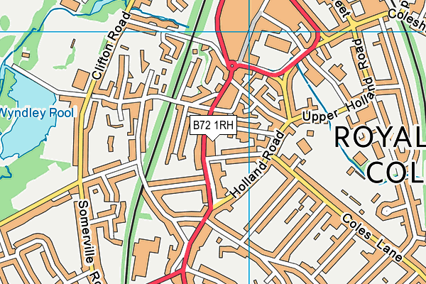 B72 1RH map - OS VectorMap District (Ordnance Survey)