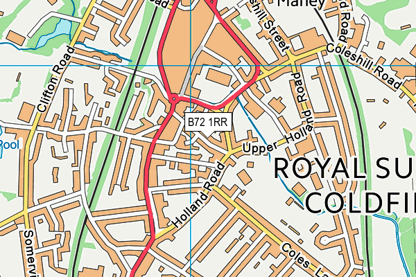 B72 1RR map - OS VectorMap District (Ordnance Survey)