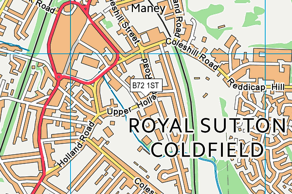 B72 1ST map - OS VectorMap District (Ordnance Survey)